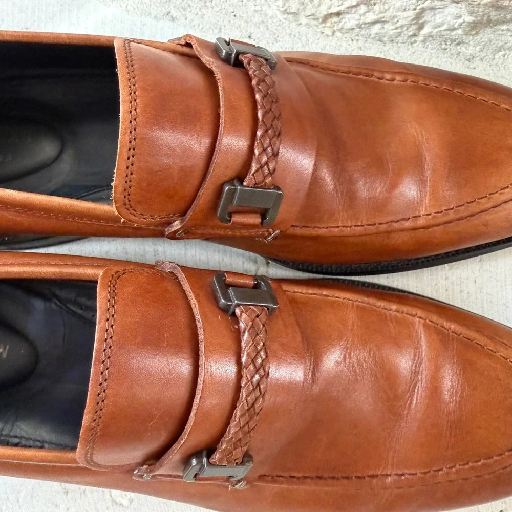 Cole Haan Mens British Tan Leather Venetian Loafers C29040 Size 12 M